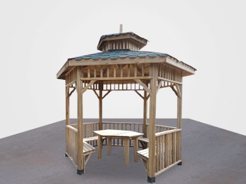 Ahşap Kamelya Masalı Altıgen 3x3
